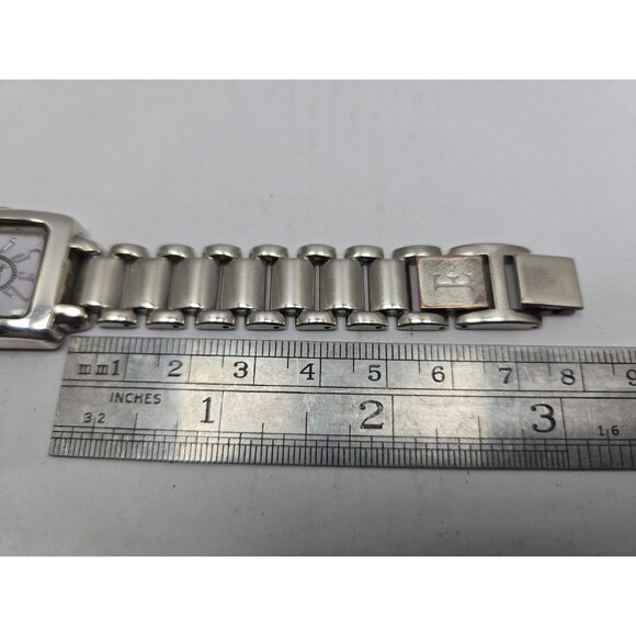 Ecclissi Womens 925 Sterling Silver Tank Bracelet Quartz Watch New Battery MOP main image 9